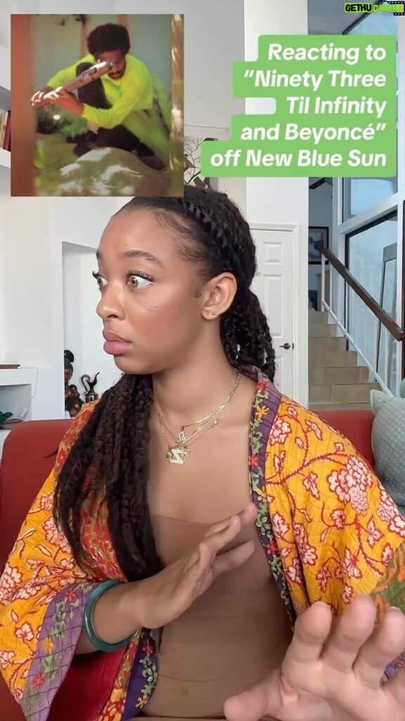 Zolee Griggs Instagram - Reacting to “Ninety Three Til Infinity and Beyoncé” off André 3000s latest album. This was definitely my favorite song on the album that caught me off guard if you couldn’t tell by my reaction 😂🩵 What’s been your favorite song? #newbluesun #beyonce #music #newmusic #LMPYO