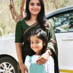 aazhiya sj Instagram - With the sweetest @aishwaryarajessh akka ❤️❤️❤️ . #aazhiya #aishwaryarajesh #rowdybaby