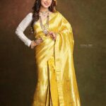 alismita goswami Instagram - 💛 Makeover @mousumi_makeup_artist Photography @kamaldeyphotography Wearing @momis_wardrobe Jewellery @jewelshine_by_momis_wardrobe