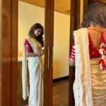 dharshini sudhakar Instagram - Puthaandu vazhthukal ❤️🙏 . . . . Special someone gifted me this saree 🙈🫶🏼🧿