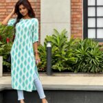 dharshini sudhakar Instagram - Shades of blue 💙🦋 Kurthi from @hayclothing