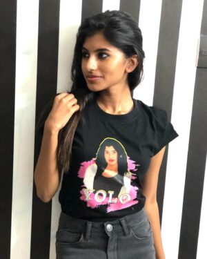dharshini sudhakar Instagram - Thank you @fusiontape_fashion for this amazing self portrait t shirt ❤️! 
Follow @fusion_tape @fusiontape_fashion for more details on this! 
Also you can shop your self portrait tee from their official website www.fusiontape.org/shop
