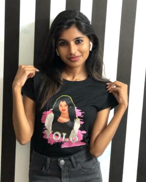 dharshini sudhakar Instagram - Thank you @fusiontape_fashion for this amazing self portrait t shirt ❤️! 
Follow @fusion_tape @fusiontape_fashion for more details on this! 
Also you can shop your self portrait tee from their official website www.fusiontape.org/shop