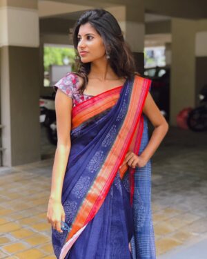 dharshini sudhakar Instagram - Wearing @sichandcollections ❤️🙈