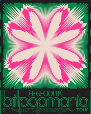 A. G. Cook Instagram - The BRITPOPMANIA tour 🌸 My first ever headline shows in Chicago, Washington, Boston, Atlanta, Glasgow & Manchester ➖ Playing NY’s Knockdown Center, London’s Electric Brixton   3 nights at LA’s Masonic Lodge ➖ Also bringing Britpop to @fwbcollection @portolafestival @clubtoclub & @mirafestival 💥

Presale on Monday 15th [9am local time] with the password: BRITPOPMANIA ➖ links & info at britpop.online

Every show will be different as we cycle thru Britpop Past, Present & Future ⏳

Artwork by @tmthy.luke