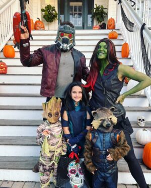 A.J. Buckley Instagram - This was the first Halloween in years I that I had more then a 24hr window at home and not having to be up at the ass crack of dawn to fly out . I realize more and more how precious every moment is . I’m so grateful for these memories with my family.  @thechicmamas crushed it with getting all the costumes together ❤️🙏 #happyhalloween #buckleyfam #StarLord #guardiansofthegalaxy #iamgroot
