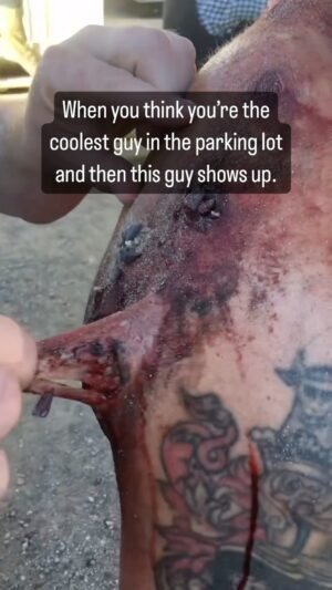 A.J. Buckley Instagram - This is what REAL Special Operators do with FAKE Seal skin!

#2FakeSeals. #Delta
#CompleteSavage. #Brotherhood.
#BTS #sealteam #specialfxmakeup

Behind the scenes. Special Fx Makeup.
Not real.