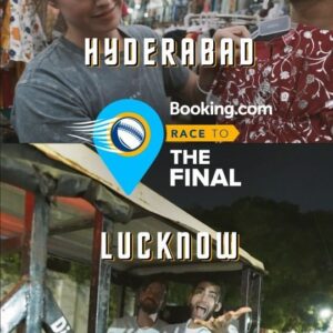 Aadar Malik Instagram - Aadar and Danish are clearly frenemies. 🧐

It’s the 2nd stop of the race and things are getting serious. Seriously touristy! @thataadarguy and @simonfeilder went wild in the streets of Lucknow while @danishsait and @emily.acland immersed themselves in Hyderabad’s vibrant culture. 

And now they’re off to their next stop. Can you guess who will reach there first? #HowzatBookingcom