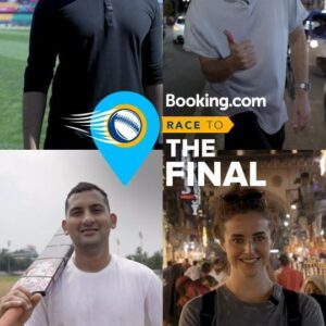 Aadar Malik Instagram - Now you have two things to keep up with during the Cricket World Cup. 🏃‍♂️🏏 #HowzatBookingcom

Stay tuned as both the teams race their way to the final.
#CWC23 #StayTuned