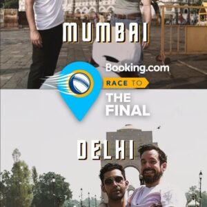 Aadar Malik Instagram - Last stop before the Final and the race couldn’t have ended without a Delhi vs Bombay clash. 😛

It’s stop 4 and the final stretch! 🏁 @thataadarguy and @simonfeilder are matching the chaos of Delhi streets while @danishsait and @emily.acland are experiencing waves of excitement, exploring the iconic spots in the city of dreams.

The final stop: Ahmedabad 📌 #HowzatBookingcom

#CWC23