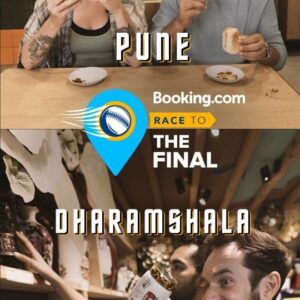 Aadar Malik Instagram - Both the teams are having so much fun, they are forgetting it’s a race. 😛

It’s stop 3 and they’re halfway to the finals. @thataadarguy and @simonfeilder are finding inner peace ✌️in the breathtaking views of Dharamshala while @danishsait and @emily.acland are taking in everything Pune has to offer (including the freebies). 

But hold on tight! It’s time to head to the next stop. #HowzatBookingcom

#CWC23