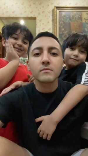 Aaron Ashab Instagram - trying to make some tiktok with my nephews Samsul. didn't go as planned.
(p.s. i call them Samsul cause their names Sammy & Sultan. neat. 💀)