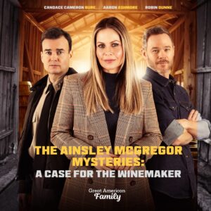 Aaron Ashmore Instagram - 🔎 Mark your calendar! #TheAinsleyMcGregorMysteries: A Case for the Winemaker, starring @candacecbure, @aaron_ashmore & @robindunne, PREMIERES Friday, October 4! 

Text FAMILY to 877-999-1225 to find #GreatAmericanFamily viewing options in your area!

#GreatAmericanMysteries #WelcomeHome