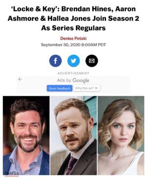Aaron Ashmore Instagram - Promotion!!!! I love you @netflixca @netflix @lockeandkeynetflix