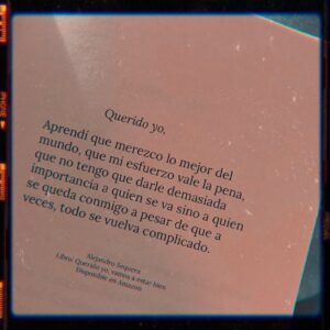 Aarón Balderi Instagram - “Querido yo: Aprendí que merezco lo mejor del mundo…” 📚