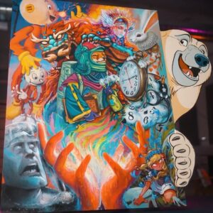 Aaron Blaise Instagram - ⏳Less than 5 Hours Left to bid on owning the original painting from “YouTube’s Biggest Art Collab” [LINK IN BIO]
𝟏𝟎𝟎% 𝐨𝐟 𝐏𝐫𝐨𝐟𝐢𝐭𝐬 𝐠𝐨 𝐭𝐨 𝐆𝐢𝐯𝐞 𝐖𝐞𝐥𝐥.  Prints also available!! 🖼️

🔗 https://tenhunbid.com