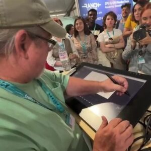 Aaron Blaise Instagram - Just a little taste of my demo here at @tvpaintanim booth A.13 here at #Anncey - Come say hello 👋