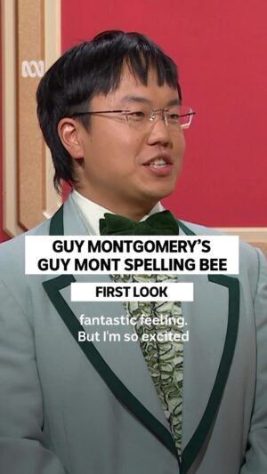 Aaron Chen Instagram - Let’s get spelling 🍎
 
Guy Montgomery’s Guy Mont Spelling Bee — Stream from Wednesday 14 August 8.30pm on ABC iview and ABC TV.
 
#GuyMontSpellingBeeABC #ComingSoon #NewSeries