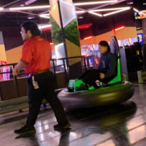 Aaron Chen Instagram - The future is so exciting. Science fiction is wrong, the future is much more safe and the bumper cars don’t give you whiplash