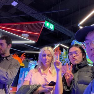 Aaron Chen Instagram - The future is so exciting. Science fiction is wrong, the future is much more safe and the bumper cars don’t give you whiplash
