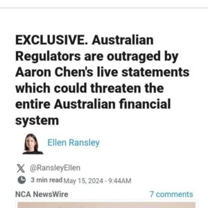 Aaron Chen Instagram - Hello my likeness is being used for a scam. If you get posts like this it is not me, please do not click link. The only financial advice I'd ever give is to get a wallet with a zip on it.