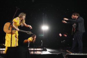Aaron Dessner Instagram - Last night in Nashville I got to play my favorite song @taylorswift and I have written together, “would've could've should've”, at 1:30am in the middle of a giant rainstorm -- while also getting to see the whole show (@phoebebridgers came out to play "nothing new" with Taylor which we all made together!) -- which only ended at 2am due to rain delays. Not sure how I got so lucky to have these experiences on the greatest tour of all time, but I'm so thankful. It's incredibly inspiring to see the dedication and work ethic Taylor, her band, her dancers and her incredible team and crew put into this show. It's truly a mind blowing experience. #TStheErasTour