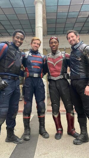 Aaron Toney Instagram - Looking back I’m super grateful for the team I was apart of on this project. Much love to these gentlemen for pushing me and inspiring me to becoming a better stuntman as well as a better performer. #falconandwintersoldier #stunts #tb