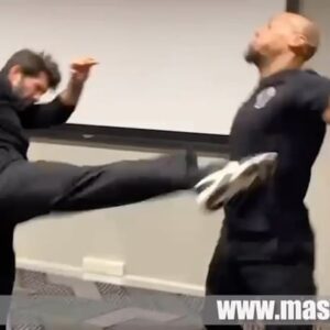Aaron Toney Instagram - Fight rehearsal with @aarontoney for One More Shot! This was all done on a moving airport tram in One Shot. Practice makes perfect. The final noise is me having had enough 😜 Couldn’t do this without best fight choreographer in the business @timman79 #onemoreshot