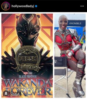 Aaron Toney Instagram - #tb with more of our awesome team on #wakandaforever with Janeshia Ginyard @hollywoodladyj 💃🏾😎🇯🇲👏🏾

I’ve known Janeshia for more than 10 years. It’s great to see her get to shine with the Dora. Thank you for your support and professionalism on the latest outing. Continue to leave your mark on the world. ☺️🙏🏾

#stunts #action #marvel #poc #blackpanther