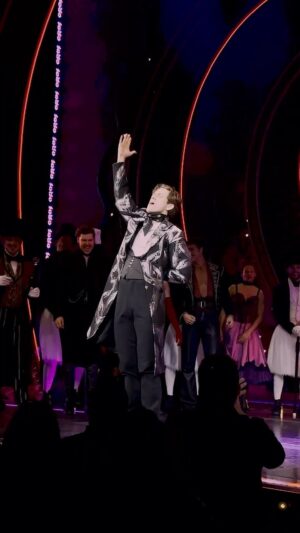 Aaron Tveit Instagram - Tony Award winner Aaron Tveit is back at the Al Hirschfeld Theatre! Catch him now through April 9. #moulinerougebway 

#aarontveit #musicals #musicaltheatre #broadway