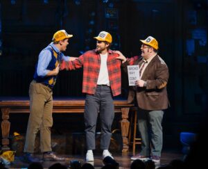 Aaron Tveit Instagram - Why else live… if not for GUTENBERG!? Thanks for visiting us in Schlimmer @aarontveit 🍽️✨ #GutenbergBway 

📸: @abrunkus