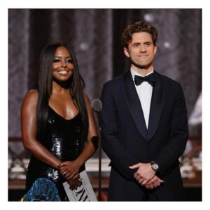 Aaron Tveit Instagram - The Tony’s!!

Finally waking up in Vancouver after a very special weekend celebrating this incredible Broadway season! Congratulations to every artist who contributed to this year in theatre. 

Much gratitude to the @thetonyawards and @cbstv for having me be a part of the evening!

And special thanks to @jasonrembert and @berluti for the style!!

HMU: @natashaleibel 

#tonyawards2022