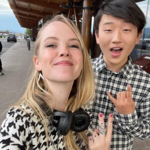 Abbie Cobb Instagram - Shooting in Jackson Hole! #🎥 #🤠

1) I ♥️ @emersoneliasmin 
2) Shooting at sunset
3) Hotel room self-tape bloopers with @theafastudio @ryanmalgarini 
4) @miyacech sneaks into every scene
5) Moose can lay down?! @jeankshim
6) Look Ma, I’m a documentary host! 🐍!
7) The sky really is bigger here 
8) 🌈 at National Elk Refuge
9) shooting a drama but living a comedy
10) Jenny Lake 🛶