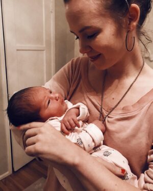Abbie Cobb Instagram - Hello River, did you know that I loved you before you were born? And my heart grew three sizes bigger the moment I saw you? We are best friends now, you’ll see. 🌸