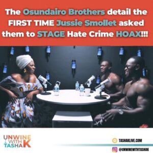Abimbola Osundairo Instagram - The #osundairobrothers break down how #jussiesmollett allegedly asked them to help him SET UP his #hatecrime HOAX‼️😳

You can watch this FULL interview NOW over at TashaKlive.com💥🔥🔥
•
•
#explorepage #jussiesmolletthoax #jussiesmollettmemes #hoax #exposed #tashak #tashaklive #explorepage