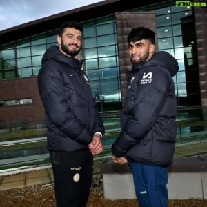 Adam Azim Instagram - Who wins? 👀🤣

From old school friends to elite athletes on the rise, @adam.azim1 and @chelseafc’s @armando.broja are moving different 😮‍💨

#PetitjeanAzim | 18.11.23 | The Halls, Wolverhampton | @skysportsboxing