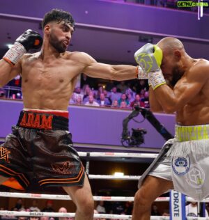 Adam Azim Instagram - European champion baby🇪🇺 Allhumdillah what a achievement to win the European title in just 10 fights, fastest person to do it in Britain at just 21 years old, one for the books. Massive shout to everyone that came out and supported me what an unbelievable night!

-

Big shout out to my team.

Big 2024 coming 👏

#adamazim #allhumdillah
