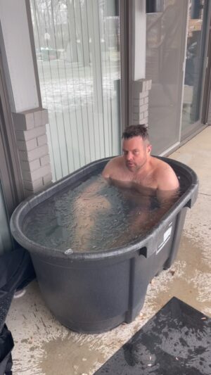 Adam Bartley Instagram - Families that get cold 🥶 together... hold together.  There's an unexplainable peace that comes from cold water exposure.  Once you've surpassed the shock and fear, your breath saves you.  You realize you're going to be ok...That you can withstand and overcome and thrive.  The flowing peace that comes is overwhelmingly powerful and lasting.  I wish you all this peace for 2024.  Happy New Year to all of you wonderful folks.  Lean into gratitude, exercise grace, submit to the great peace within.