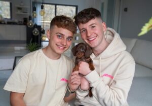 Adam Beales Instagram - Introducing our little baby boy 🐶 Everyone say hello to Rocco ♥️