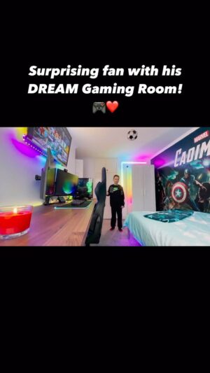 Adam Beales Instagram - I think he liked the transformation… ❤️

I absolutely LOVED doing this for my super-fan, Caoimhin (love that Irish name!) ✅

#reels #surprise #gift #makeover #gaming #gamingroom #money #dreams #success #motivation #grind
