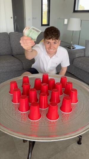 Adam Beales Instagram - Pick the CORRECT cup to WIN the CASH! 💰😂 #reels