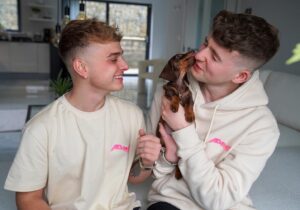 Adam Beales Instagram - Introducing our little baby boy 🐶 Everyone say hello to Rocco ♥️