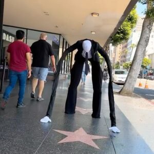 Adam Beales Instagram - Slenderman is in HOLLYWOOD?! 🕷️😱 #reels