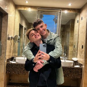 Adam Beales Instagram - 18 November 2021…the day I met my soulmate. 2 years later and I couldn’t be happier living life with you. Thanks for being my rock, my safe place, my everything. Happy 2 year anniversary @d01minic and here’s to many more!🥂♥️✨