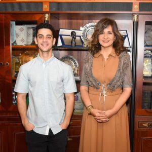 Adam El Sharkawy Instagram - It was an honor to meet her excellency The Minister of Immigration and Egyptian expatriates, Nabila Makram. Thank you for choosing me to be a part of this project. I’m beyond excited to move forward with Etkalem Arabi! Stay tuned for more! #egypt @moemigegy @etkallem.arabi 
#etkallemarabi 
#اتكلم_عربي