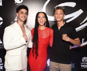Adam El Sharkawy Instagram - ‎من العرض الخاص لفيلم ٥ جولات 🥊, شكراً لكل اللى حضروا و شكراً لفريق العمل الرائع اللى اشتغل علي الفيلم
 ‎واتمنى فيلمنا يعجبكوا 🙏🏽 
Suit: @mr.tuxedos 
Jewelry: @azzafahmy
Stylist: @donyaelhamzawy
Hair: @yaya_hairstylist