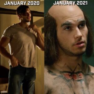 Adam Hagenbuch Instagram - Well well well how the turntables
.
.
#2019vs2020 #newyear #newyearnewme #dyingandlovingit #2020vision #fitness #2021goals #2021ismyyear #todie #cripplingdepression #bodytattoos #isanyonelookingtohireabenjaminfranklinlookalike