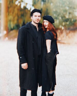 Adam Hagenbuch Instagram - If you’ve gotta quarantine with someone, make sure it’s someone who’s smarter and prettier than you, eats just as much pie as you,  who’s just as dorky as you are and who is willing to get dressed up like an 1920’s Italian mobster and go take pictures in a park with you, like my girlfriend @kaylaradomski4. Love you babes.