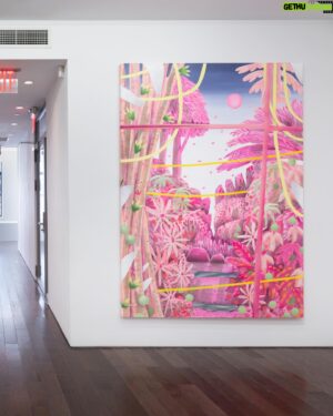 Adam Lucas Himebauch Instagram - …
“Never Been to Jamaica” 
96 x 84 inches 2023

A large pink jungle painting, part of Adam’s exhibition currently on view. Catch it in NYC before it closes on March 16th. -Sydney