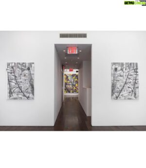 Adam Lucas Himebauch Instagram - :
“Fully Watered Downtown Window Plant”
96 x 84 inches 2023

A large windowscape from the inside looking out. Part of Adam’s Never Ever Land exhibition currently on view at @ceysson_benetiere NYC. Visit the paintings (along with the artist) IRL until March 16th. Digital visitors welcome at www.himebauch.live -Sydney 🚀
